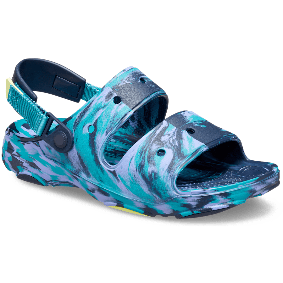 Navy / Multi All-Terrain Marbled Sandal - Schrägsicht - Crocs