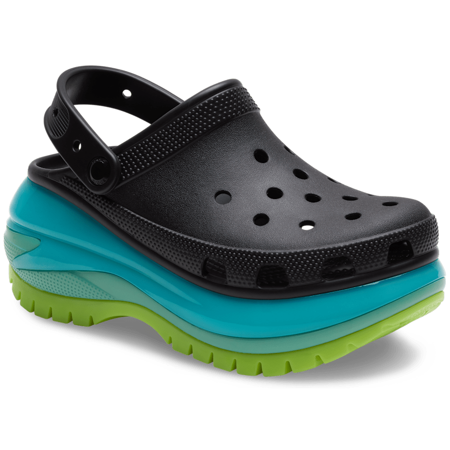 Black / Multi Mega Crush Clog - Angle - Crocs