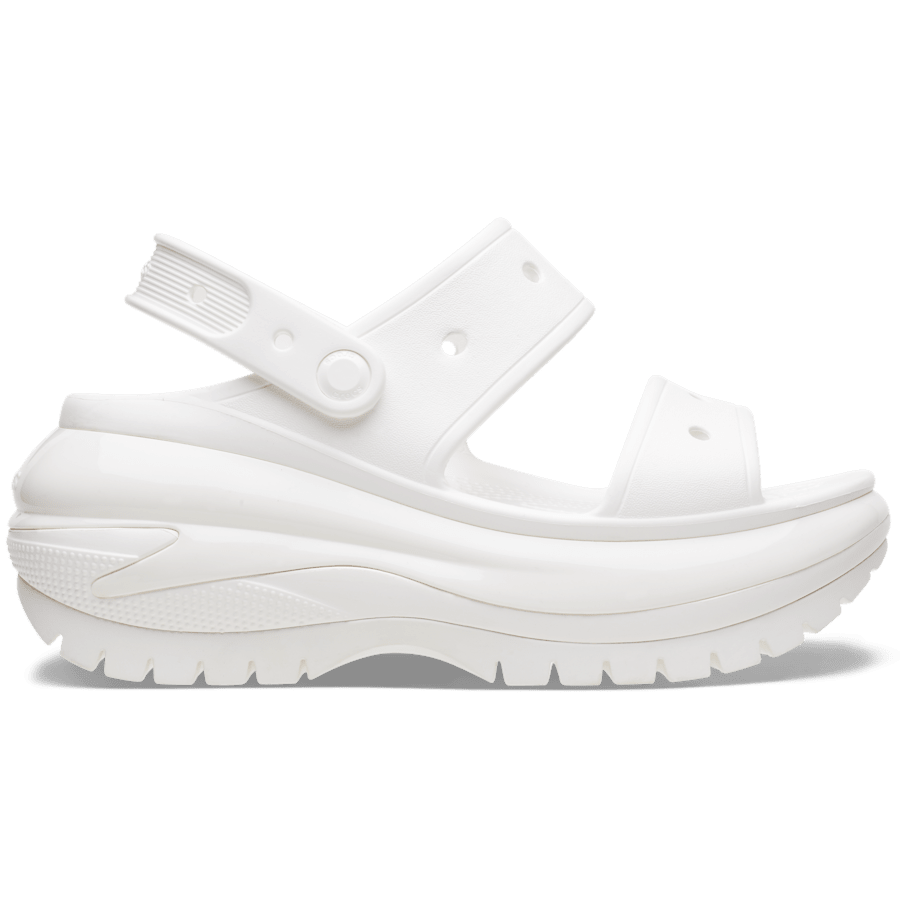White Mega Crush Sandal - Side - Crocs