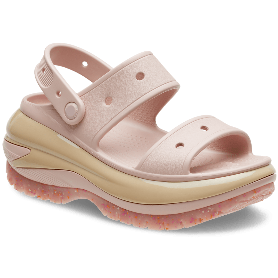 Pink Clay Mega Crush Sandal - Angle - Crocs