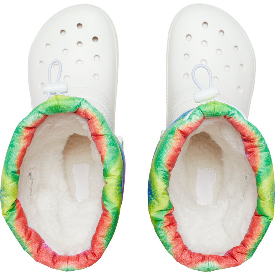 색 Kids' Classic Lined Spray Dye Neo Puff Boot - 상단 - Crocs