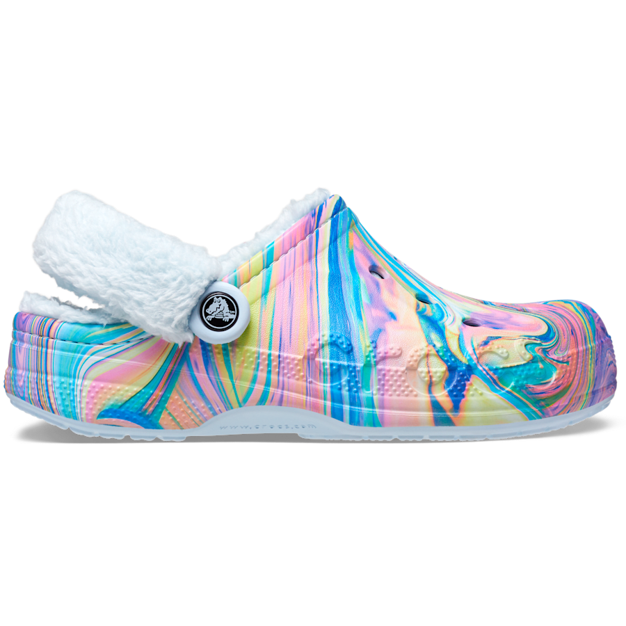 Baya Lined Fuzz-Strap Graphic Clog