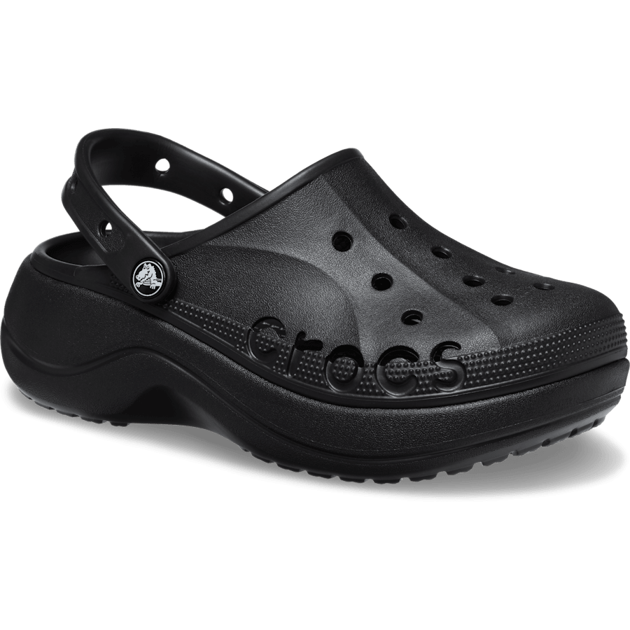 Black Baya Platform Clog - Angle - Crocs