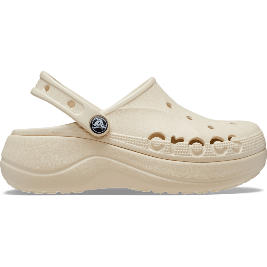 Winter White Baya Platform Clog - Sivu - Crocs