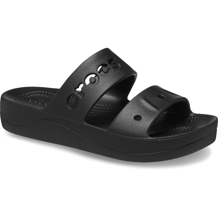 Black Baya Platform Sandal - Angle - Crocs