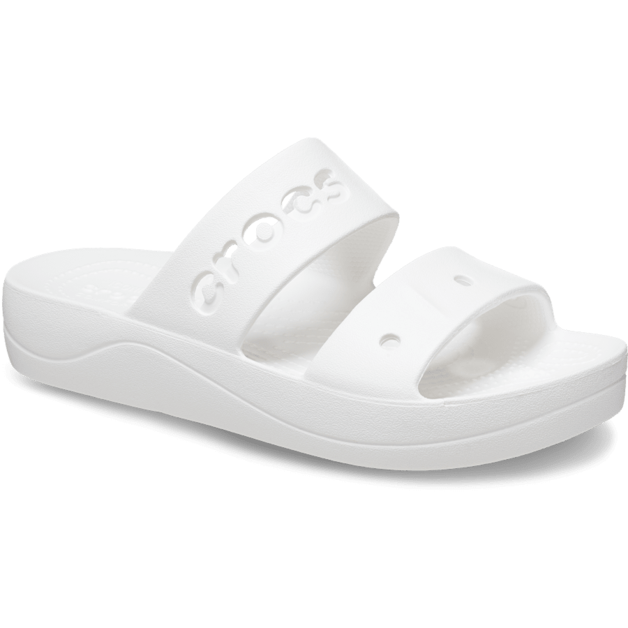 White Baya Platform Sandal - Angle - Crocs