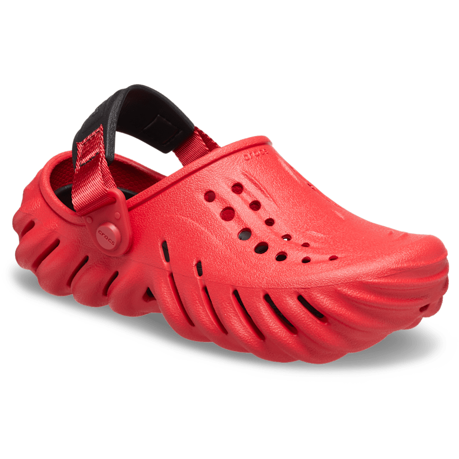 Varsity Red Kids' Echo Clog - Angle - Crocs