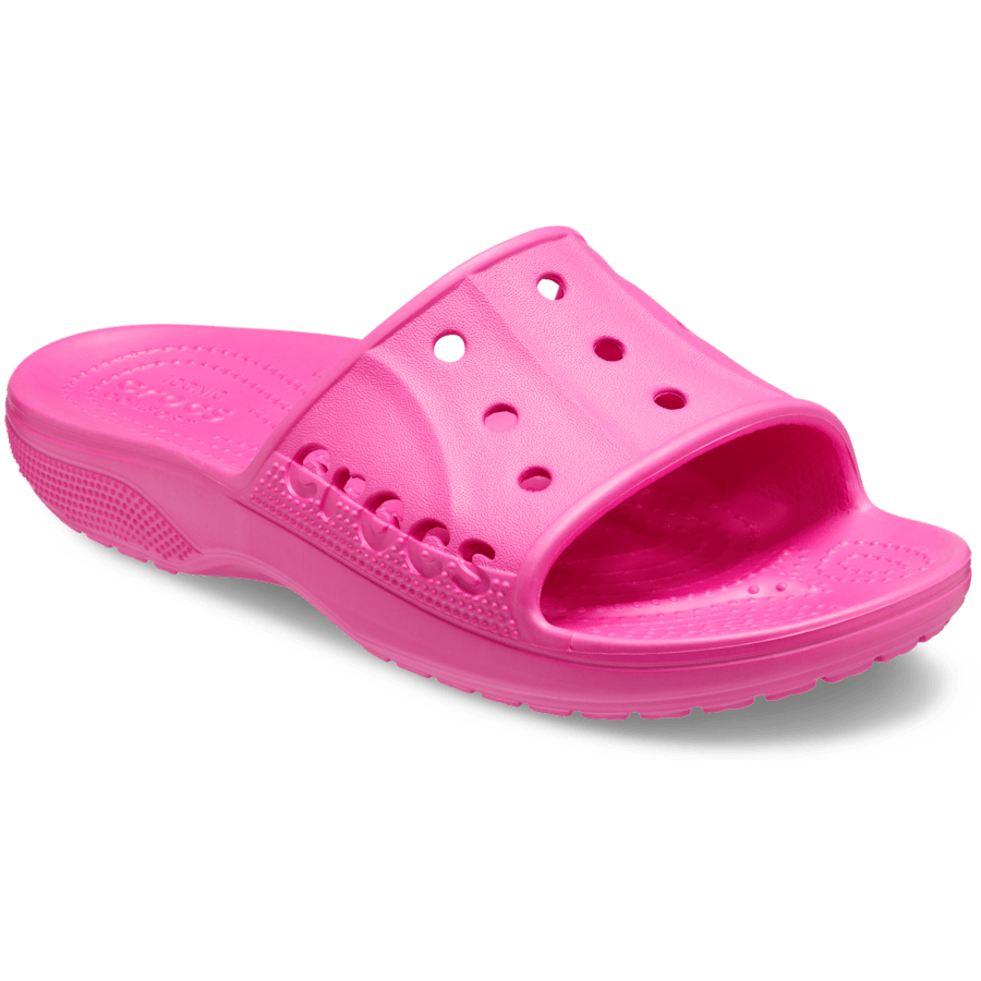 Electric Pink Baya II Slide - Angle - Crocs