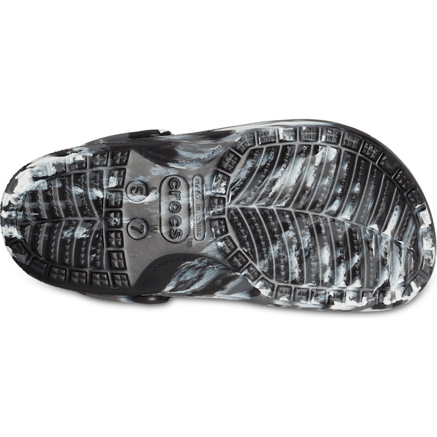 Black / Multi Baya Lined Marbled Clog - Bottom - Crocs