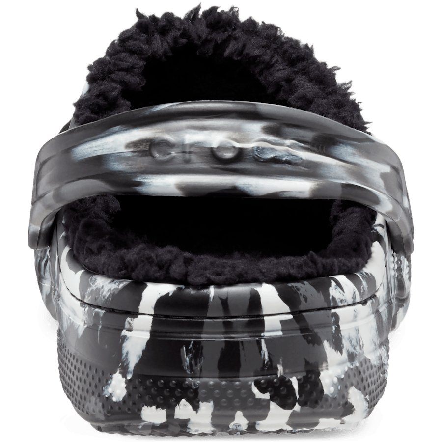 Black / Multi Baya Lined Marbled Clog - Back - Crocs