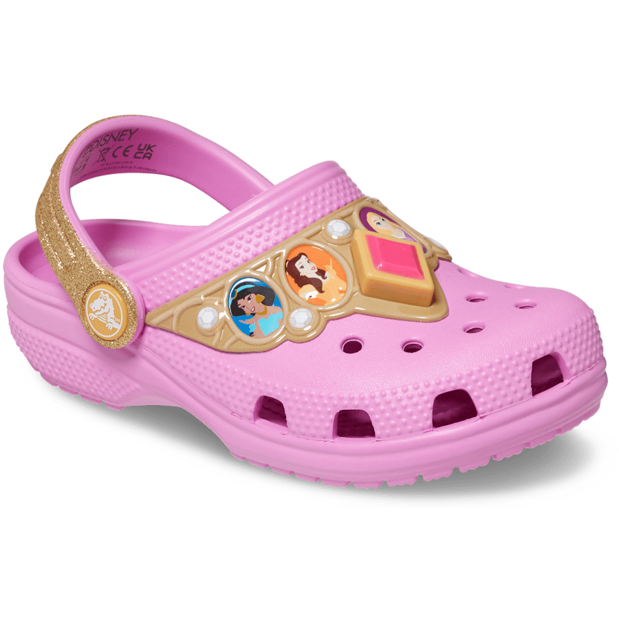 Taffy Pink Toddler Classic Disney Princess Lights Clog - Angle - Crocs