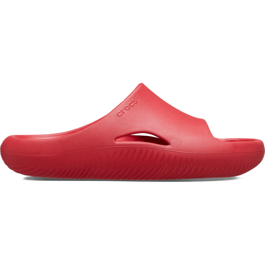 Varsity Red Mellow Recovery Slide - Side - Crocs
