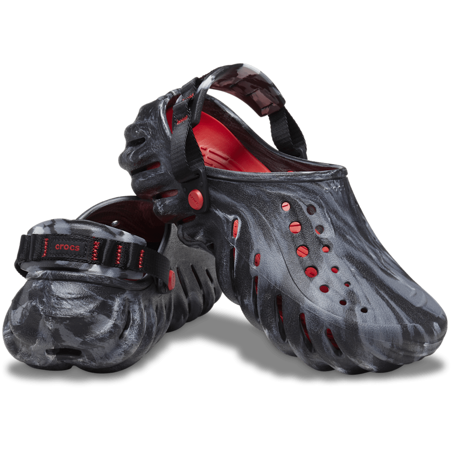 Black / Flame Echo Marbled Clog - Pair - Crocs