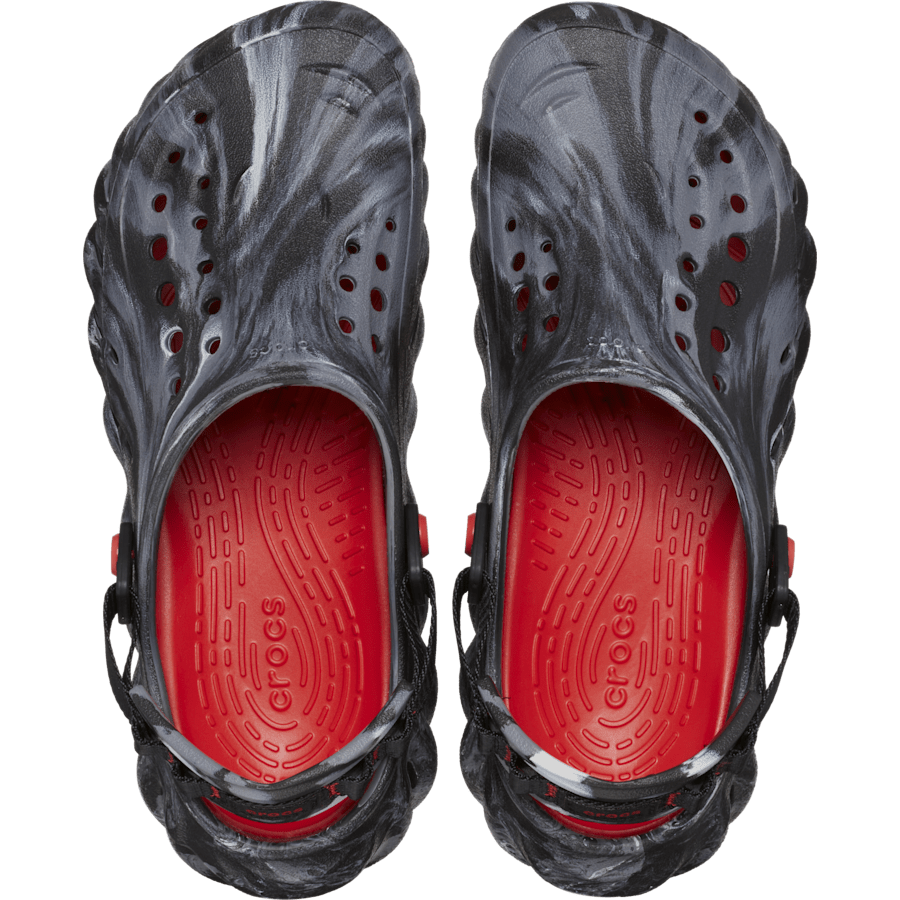 Black / Flame Echo Marbled Clog - Top - Crocs