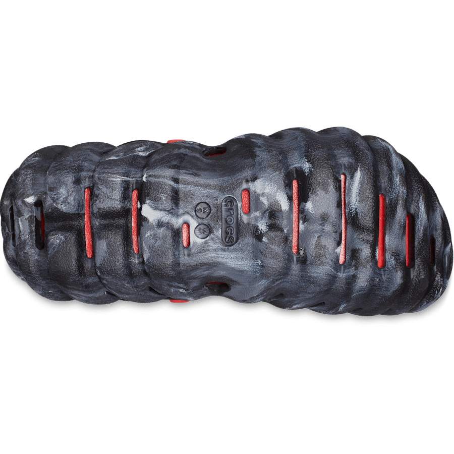Black / Flame Echo Marbled Clog - Bottom - Crocs