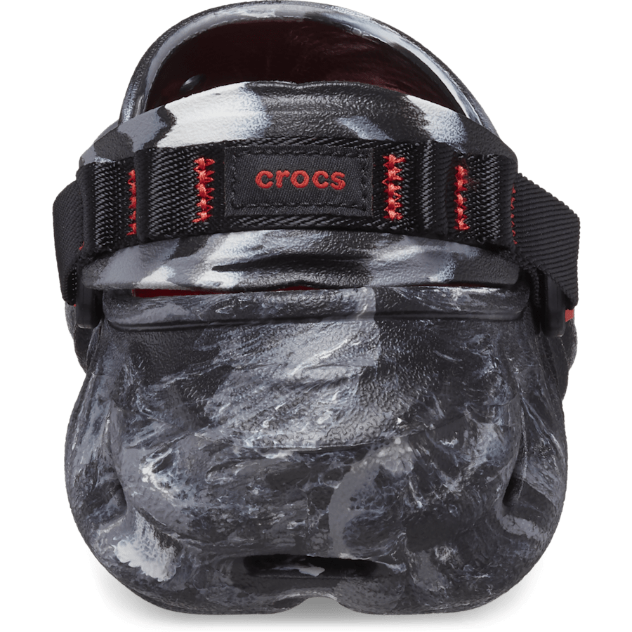 Black / Flame Echo Marbled Clog - Back - Crocs