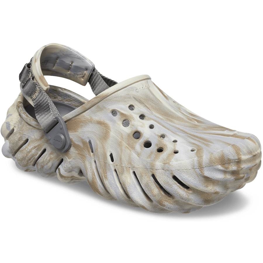Bone / Multi Echo Marbled Clog - Angle - Crocs
