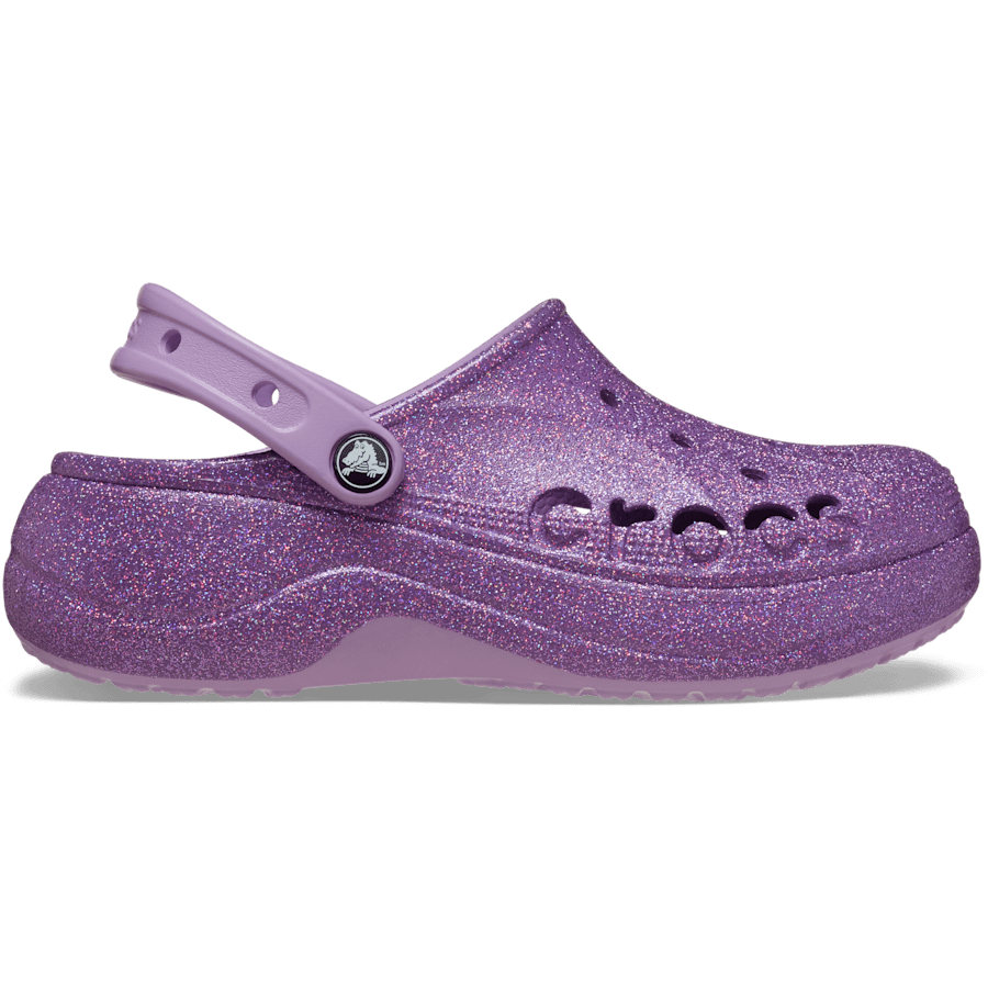 Colour Baya Platform Glitter Clog - Side - Crocs