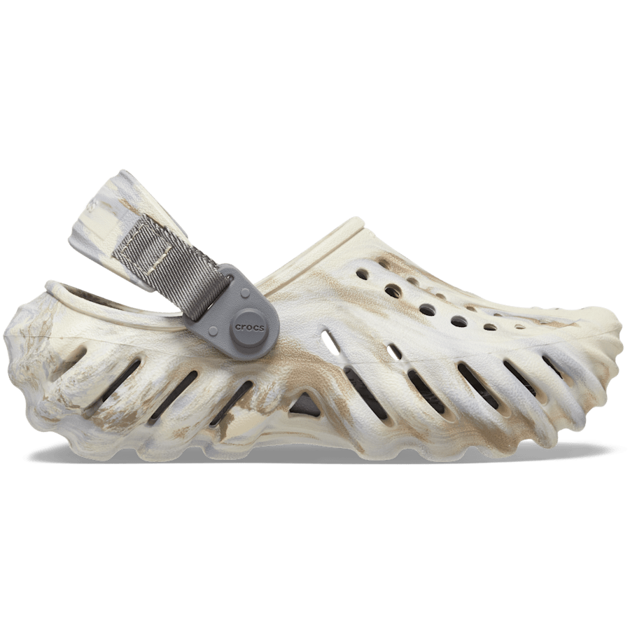 Bone / Multi Kids' Echo Marbled Clog - Side - Crocs