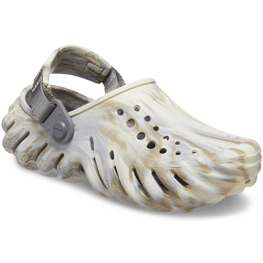 Bone / Multi Kids' Echo Marbled Clog - Angle - Crocs