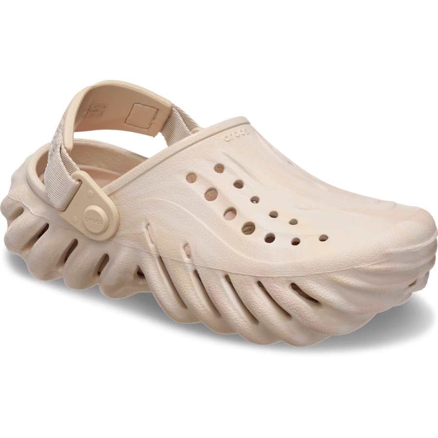Quartz / Multi Kids' Echo Marbled Clog - Angle - Crocs