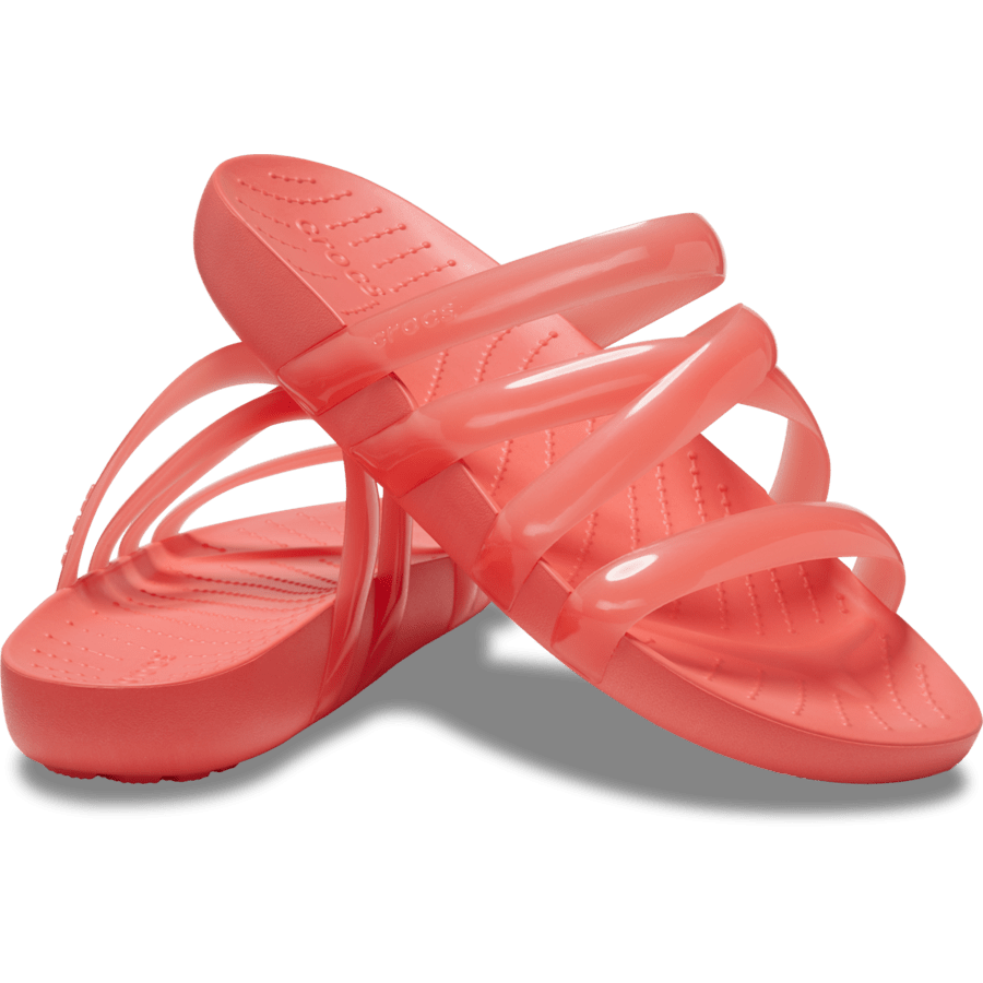 Neon Watermelon Crocs Splash Glossy Strappy Sandal - Pair - Crocs