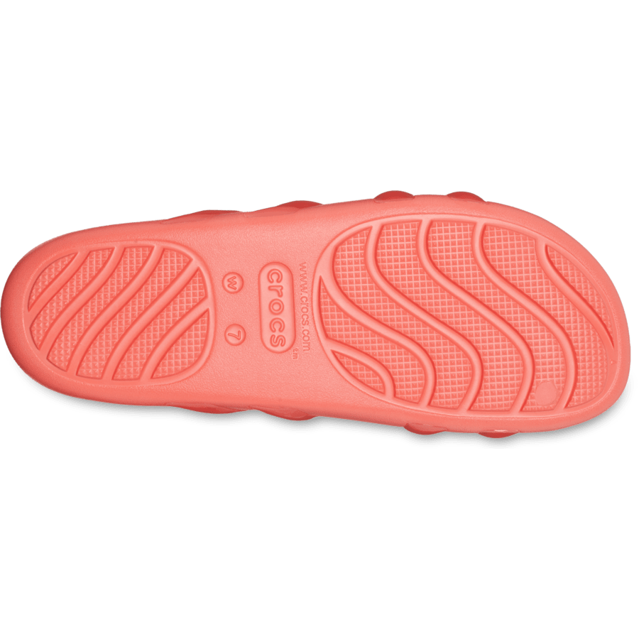 Neon Watermelon Crocs Splash Glossy Strappy Sandal - Bottom - Crocs