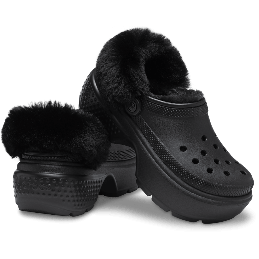 Black Stomp Lined Clog - Paar - Crocs