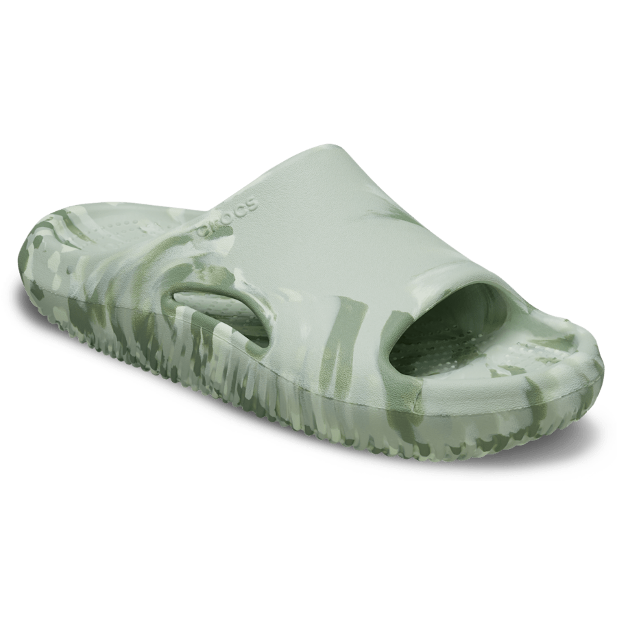 Plaster Mellow Marbled Slide - Angle - Crocs