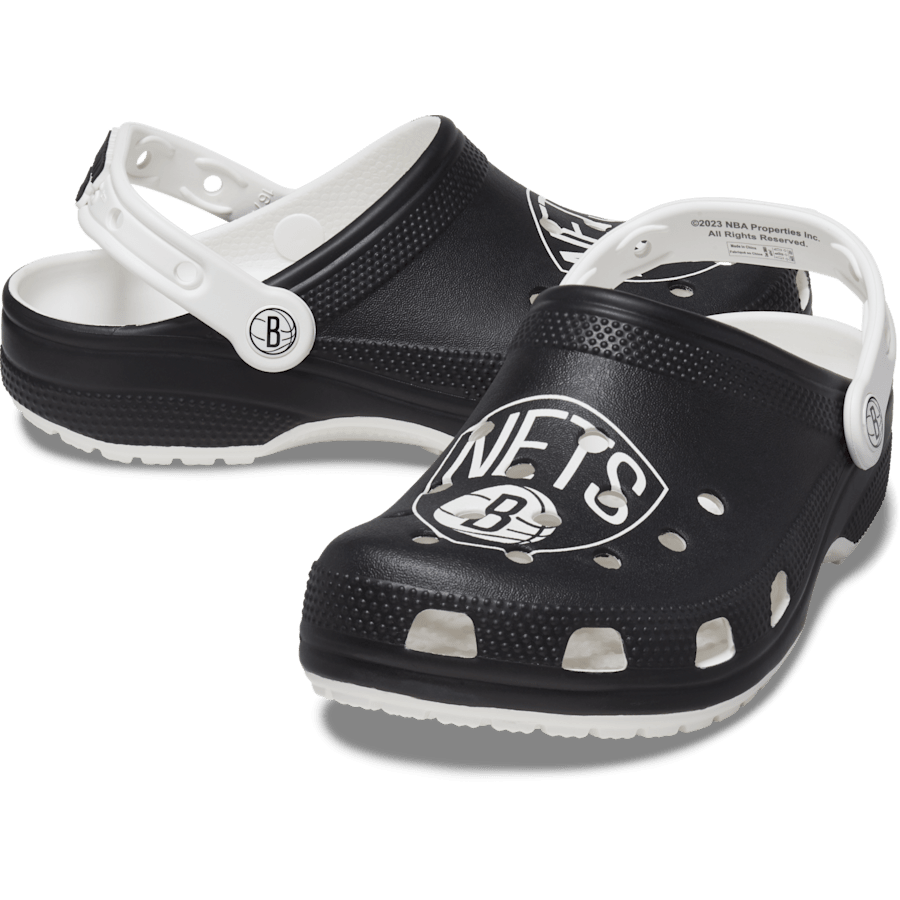 White / Black NBA™ Brooklyn Nets Classic Clog - Pair - Crocs
