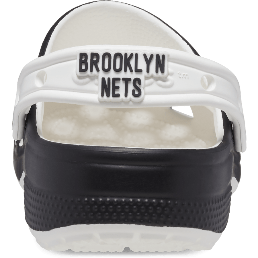 White / Black NBA™ Brooklyn Nets Classic Clog - Back - Crocs
