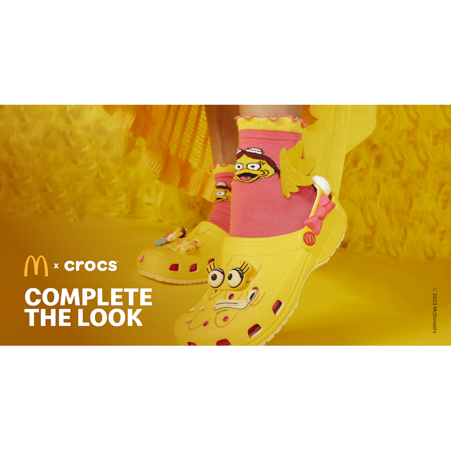 Yellow McDonald’s x Crocs Birdie Classic Clog - Custom Angle - Crocs