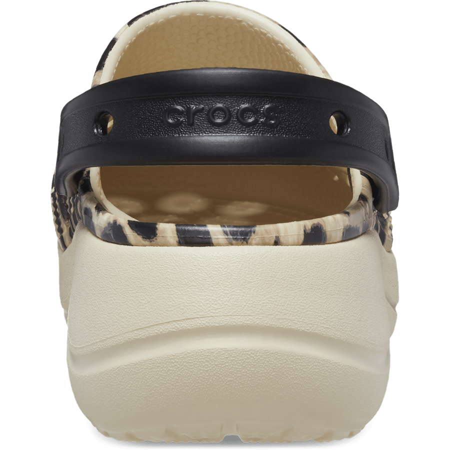 Leopard Baya Platform Animal Print Clog - Zurück - Crocs
