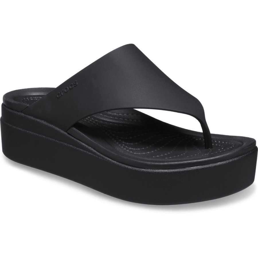 Black Brooklyn Flip - Angle - Crocs