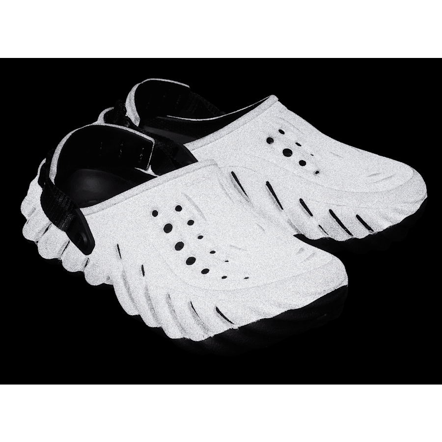Black / Reflective Echo Reflective Clog - Custom Angle - Crocs