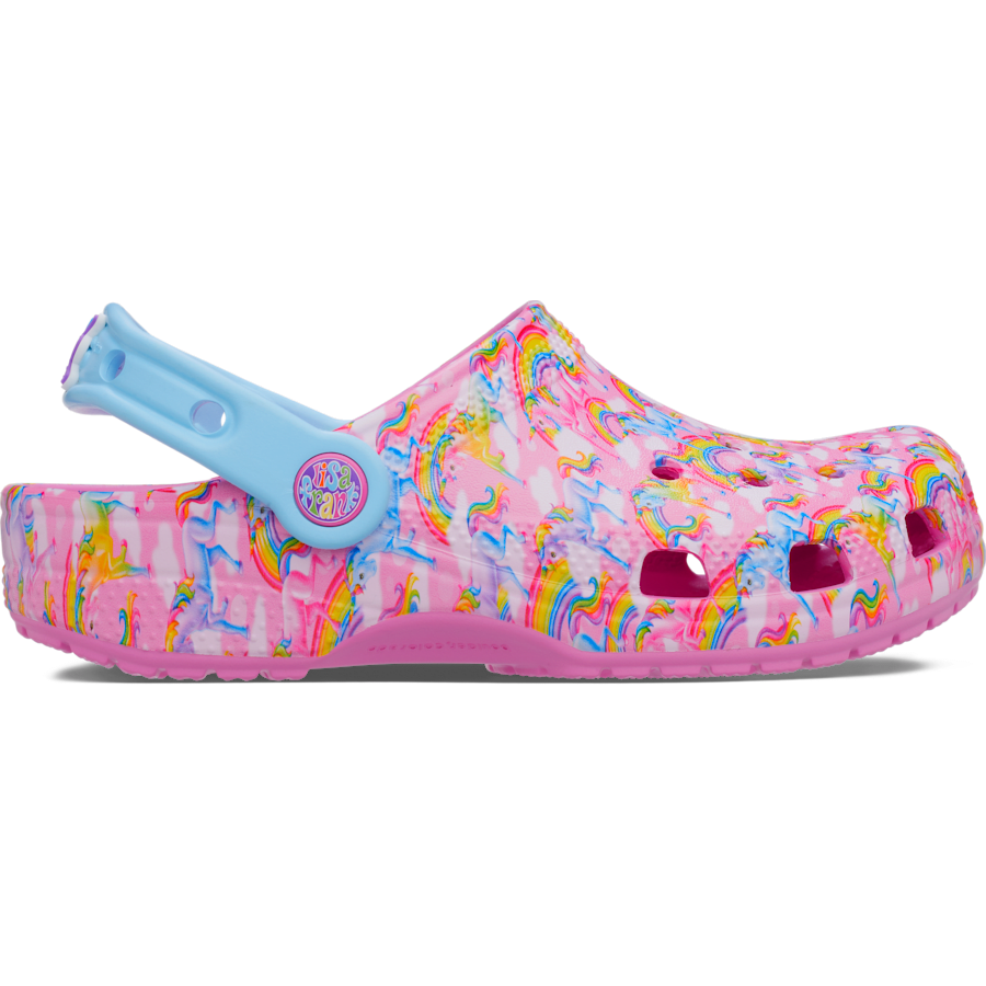 Taffy Pink Kid's Classic Lisa Frank Unicorn Clog 2 - Side - Crocs