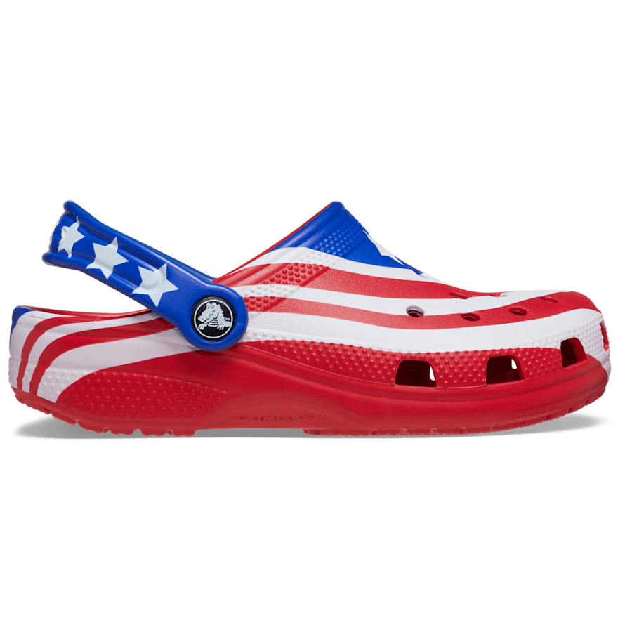 Multi Kids’ Classic American Flag Clog - Side - Crocs