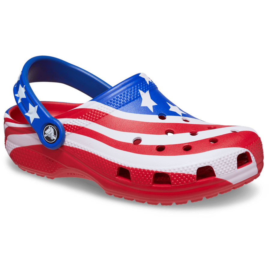Multi Kids’ Classic American Flag Clog - Angle - Crocs