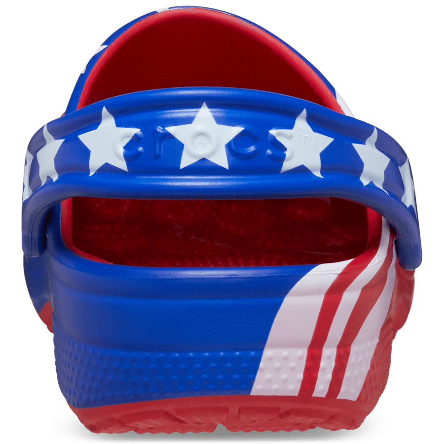 Multi Kids’ Classic American Flag Clog - Back - Crocs