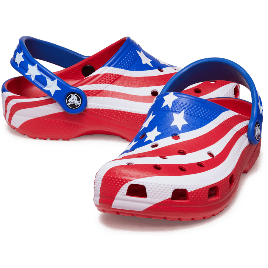 Multi Toddler Classic American Flag Clog - Pair - Crocs