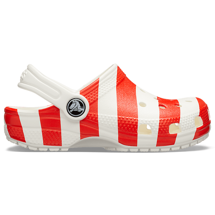 White / Multi Toddler Classic American Flag Clog - Side - Crocs