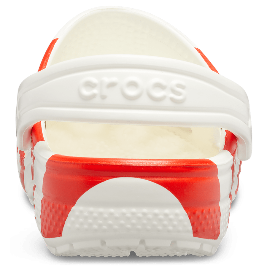 White / Multi Toddler Classic American Flag Clog - Back - Crocs