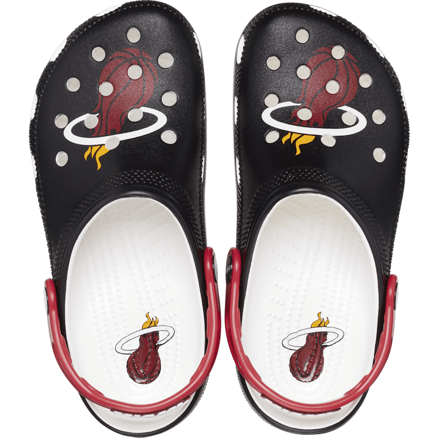 Black NBA Miami Heat Classic Clog - Side - Crocs