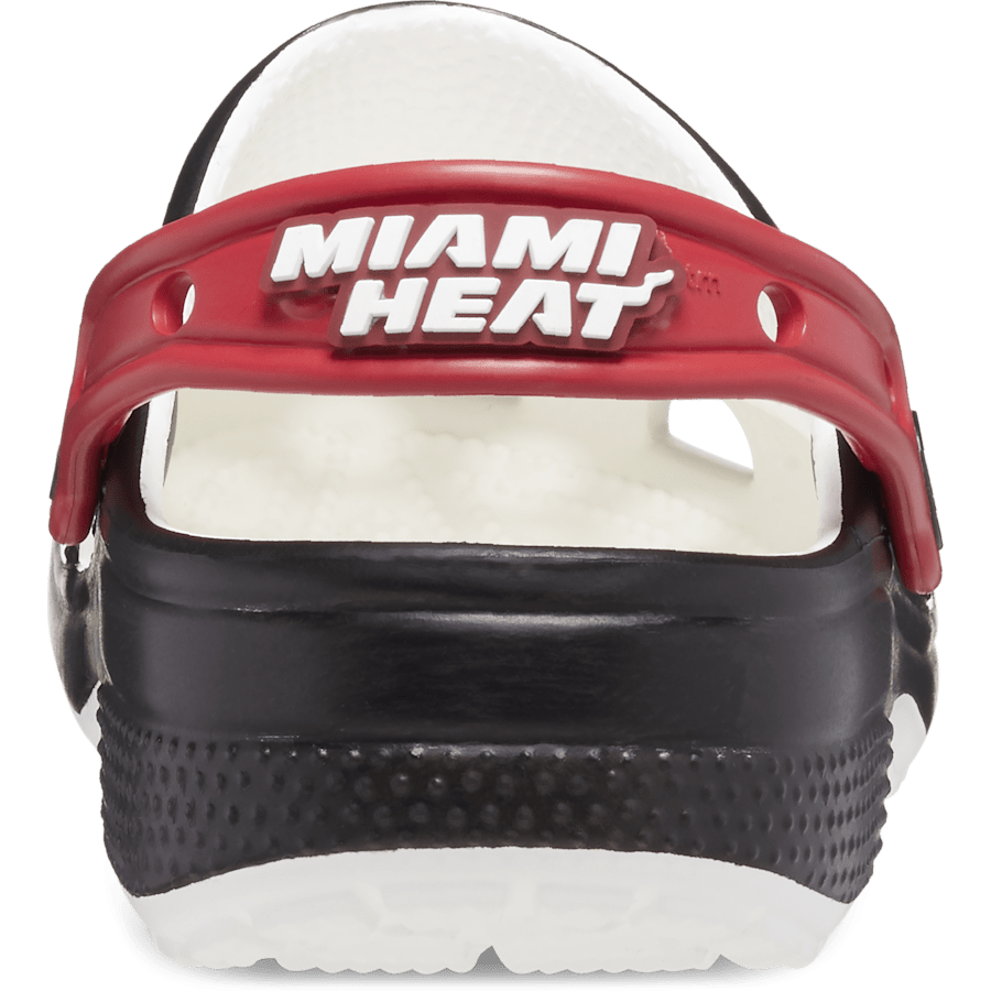 Black NBA Miami Heat Classic Clog - Back - Crocs
