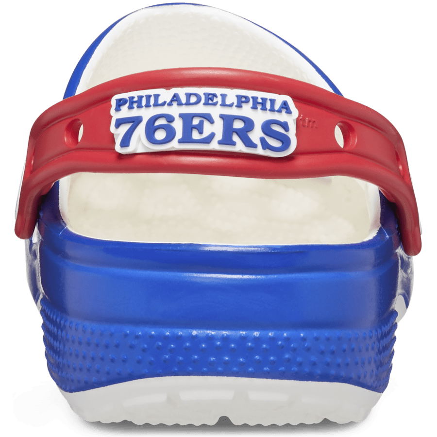 White NBA Philadelphia 76ers Classic Clog - Back - Crocs
