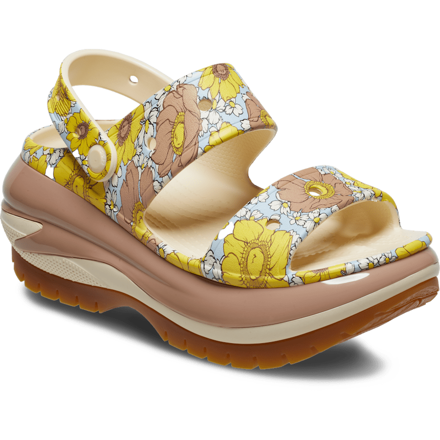 Color Mega Crush Retro Floral Sandal - Angle - Crocs