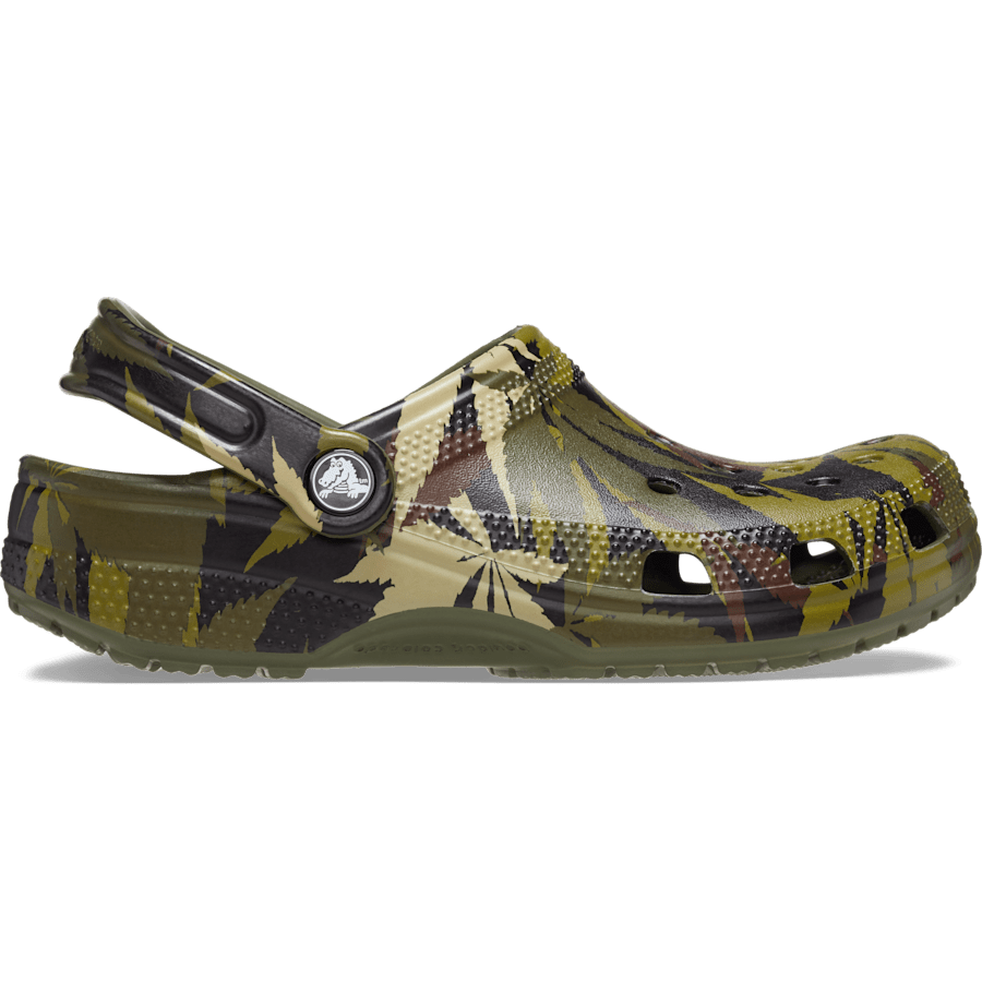 Army Green / Multi Classic Hemp Camo Clog - Side - Crocs