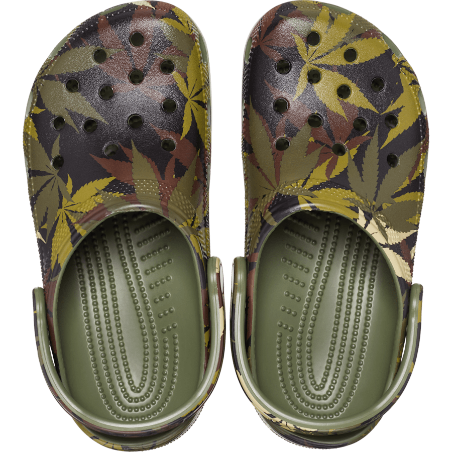 Army Green / Multi Classic Hemp Camo Clog - Top - Crocs