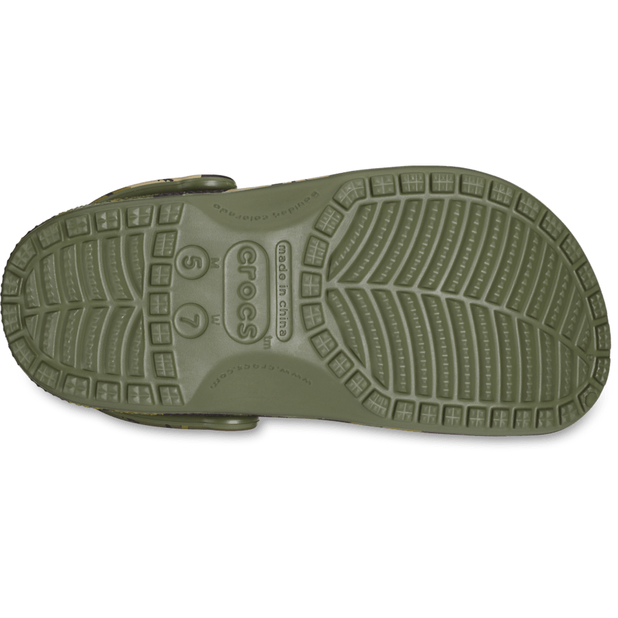 Army Green / Multi Classic Hemp Camo Clog - Bottom - Crocs