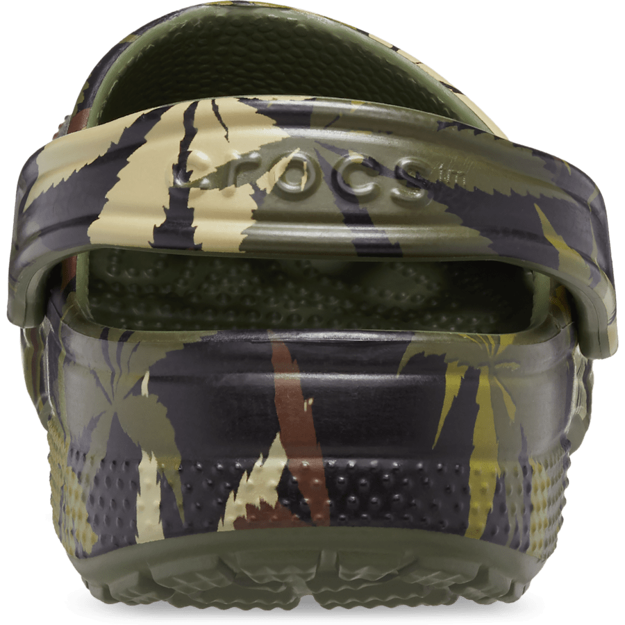 Army Green / Multi Classic Hemp Camo Clog - Back - Crocs